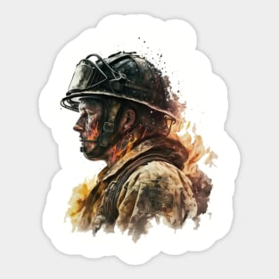 The Courageous Firefighters Who Never Back Down Sticker